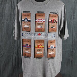 Vintage NHL Shirt - Canadian Tour Team Ticker Graphic - Men's XL (NWT)